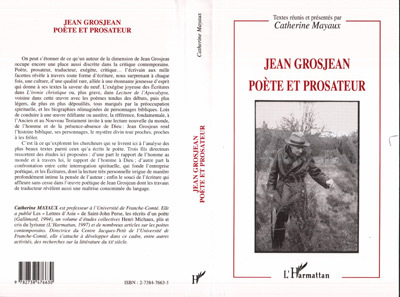JEAN GROSJEAN POETE ET PROSATEUR (9782738476630-front-cover)