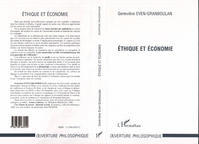 Ethique et Économie (9782738465559-front-cover)