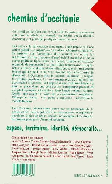 Chemins d'occitanie-Camins d'occitania, Politique Occitane 1974-2000 (9782738460578-back-cover)