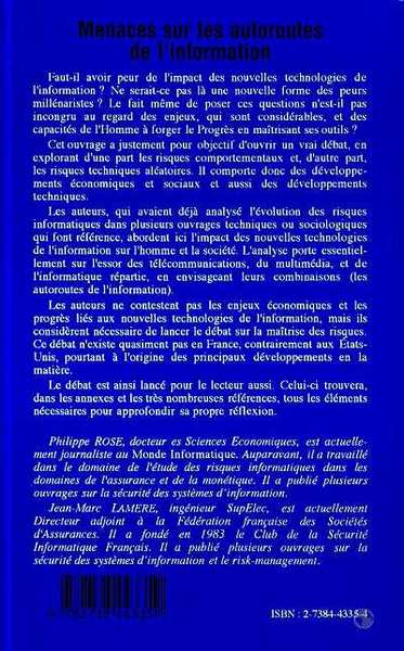 Menaces sur les autoroutes de l'information (9782738443359-back-cover)