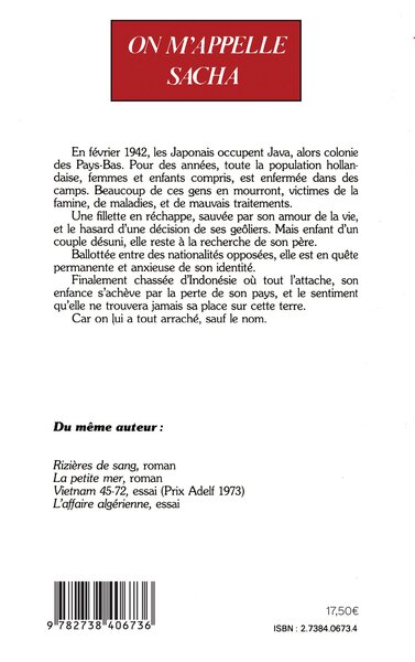 On m'appelle Sacha, Sous le masque de Java (9782738406736-back-cover)