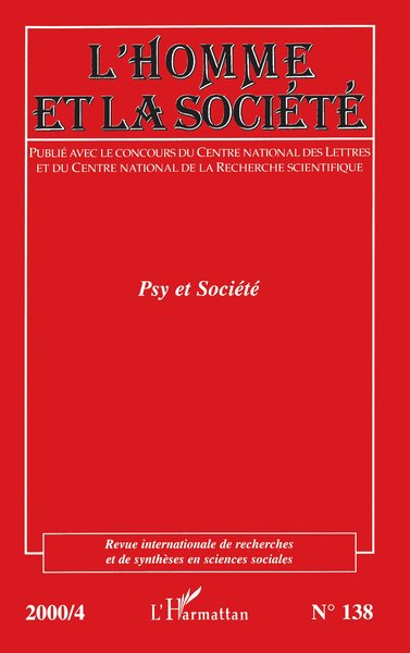 L'Homme et la Société, Psy et société (9782738499486-front-cover)