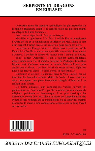 Serpents et dragons en Eurasie (9782738456137-back-cover)