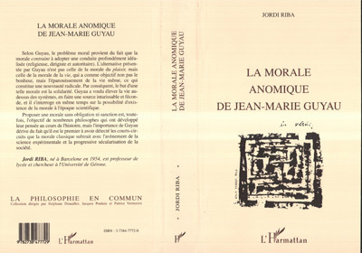 LA MORALE ANOMIQUE DE JEAN-MARIE GUYAU (9782738477729-front-cover)
