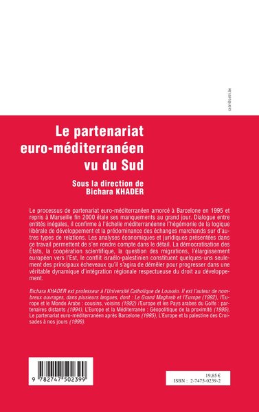Le partenariat euro-méditerranéen après la conférence de Barcelone (9782738449832-back-cover)