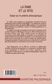 La rime et la rite, Essai sur le prêche philosophique (9782738443168-back-cover)