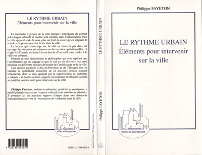 LE RYTHME URBAIN, Eléments pour intervenir sur la ville (9782738493255-front-cover)