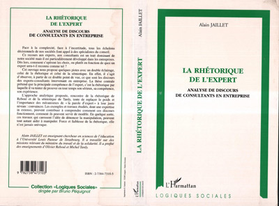 LA RHÉTORIQUE DE L'EXPERT, Analyse de discours de consultants en entreprise (9782738473103-front-cover)