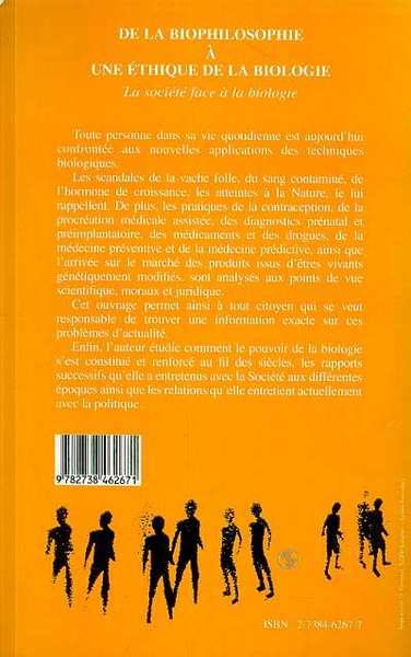 De la biophilosophie à une éthique de la biologie, La société face à la biologie (9782738462671-back-cover)