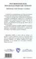 PSYCHOPATHOLOGIE PSYCHANALYTIQUE DE L'ENFANT, Méthodologie, études théoriques et pratiques (9782738482457-back-cover)