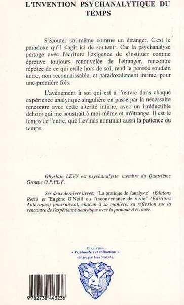 L'invention psychanalytique du temps (9782738443236-back-cover)