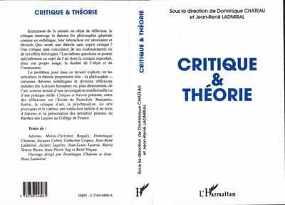 CRITIQUE ET THEORIE (9782738448965-front-cover)