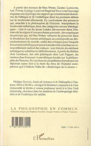 Ethiques du désenchantement, Essais sur la modernité allemande au début du siècle (9782738433015-back-cover)