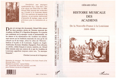 Histoire musicale des acadiens, De la Nouvelle-France à la Louisiane 1604-1804 (9782738433633-front-cover)