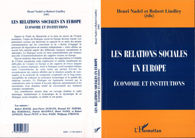 Les Relations Sociales en Europe, Economie et institutions (9782738468963-front-cover)