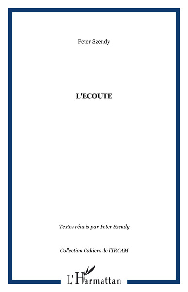 L'ECOUTE (9782738494405-front-cover)