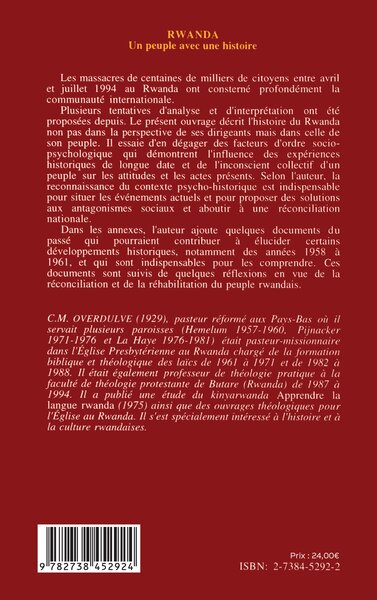 Rwanda un peuple avec une histoire (9782738452924-back-cover)