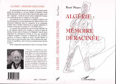 ALGÉRIE : MÉMOIRE DÉRACINÉE (9782738484895-front-cover)