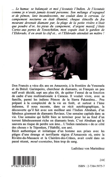 Don Frances, Récit d'un chasseur de diamants (9782738459756-back-cover)