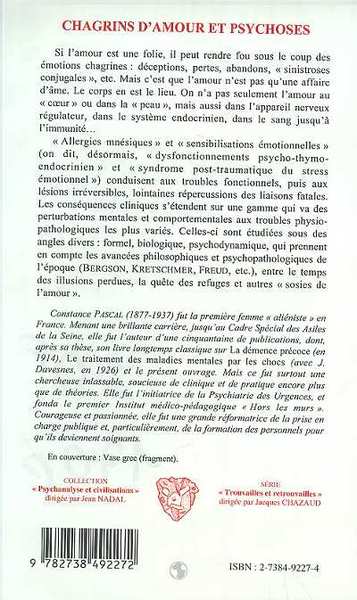 CHAGRINS D'AMOUR ET PSYCHOSES (9782738492272-back-cover)