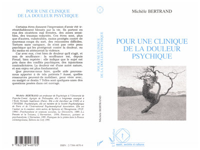 Pour une clinique de la douleur psychique (9782738448705-front-cover)