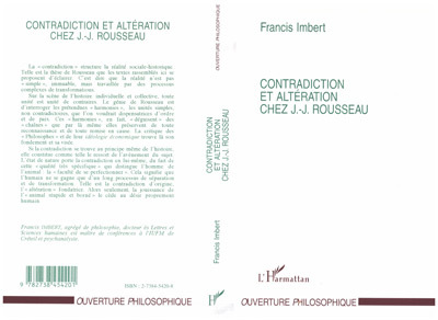 Contradiction et altération chez J.J.Rousseau (9782738454201-front-cover)