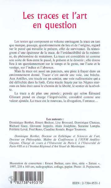 LES TRACES ET L'ART EN QUESTION (9782738495310-back-cover)