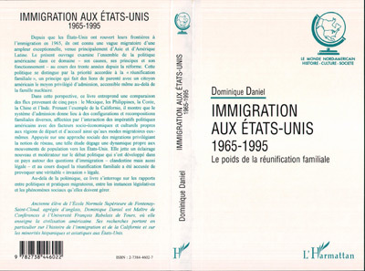 Immigration aux Etats-Unis 1965-1995, Le poids de la réunification familiale (9782738446022-front-cover)