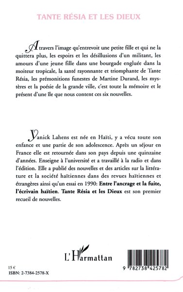 Tante Resia et les dieux, Nouvelles d'Haffl (9782738425782-back-cover)