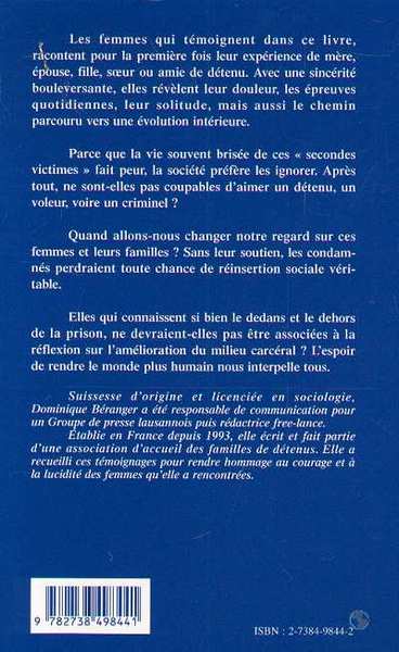 MÈRE FEMME FILLE SUR AMIE DE DÉTENU, Témoignages (9782738498441-back-cover)