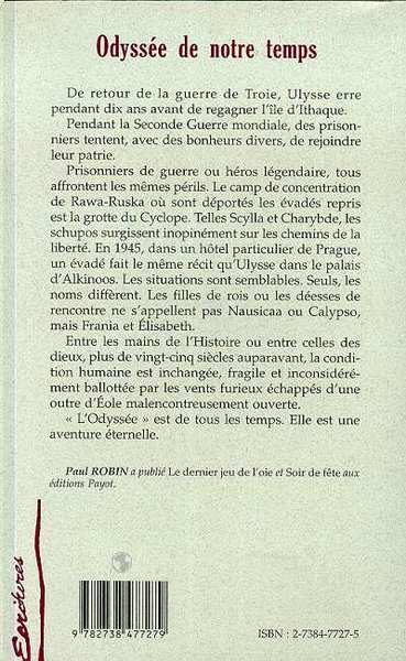 ODYSSEE DE NOTRE TEMPS (9782738477279-back-cover)