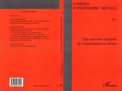 Cahiers d'Ingénierie Sociale, Une nouvelle méthode de vulgarisation au Bénin (9782738435101-front-cover)