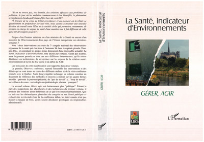 La santé, indicateur d'environnements, Tome 2 - Gérer agir (9782738447289-front-cover)