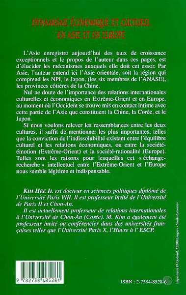 DYNAMISME ECONOMIQUE ET CULTUREL EN ASIE ET EN EUROPE (9782738485281-back-cover)