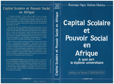 Capital scolaire et pouvoir social en Afrique, A quoi sert le diplôme universitaire ? (9782738401939-front-cover)