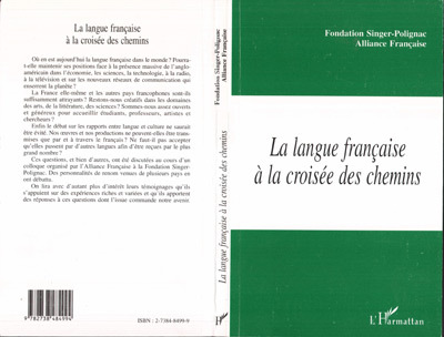 LA LANGUE FRANÇAISE A LA CROISEE DES CHEMINS (9782738484994-front-cover)