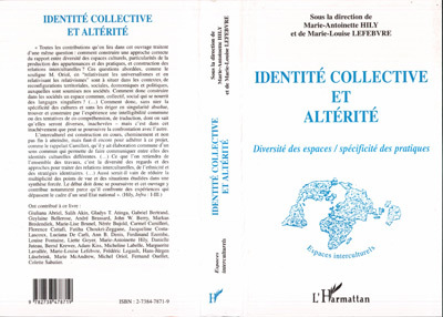 IDENTITÉ COLLECTIVE ET ALTÉRITÉ, Diversité des espaces / spécificité des pratiques (9782738478719-front-cover)