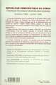 RÉPUBLIQUE DÉMOCRATIQUE DU CONGO, Chronique politique dun entre-deux-guerres Octobre 1996- Juillet 1998 - Cahiers Africains n°  (9782738473264-back-cover)