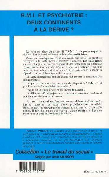 RMI et psychiatrie : deux continents à la dérive ?, L'interinstitutionnalité et le partenariat comme catalyseurs des questions d (9782738458773-back-cover)