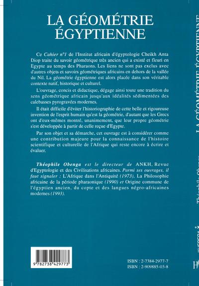 La géométrie égyptienne, Contribution de l'Afrique antique à la Mathématique mondiale (9782738429773-back-cover)