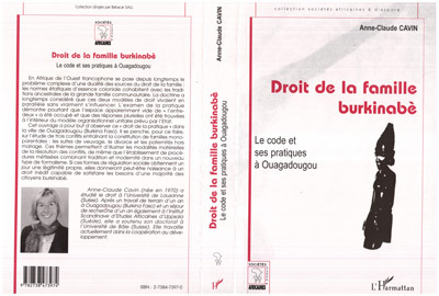 DROIT DE LA FAMILLE BURKINABÉ, Le code et ses pratiques à Ouagadougou (9782738473974-front-cover)