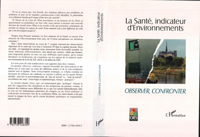 La santé, indicateur d'environnements, Tome 1 - Observer confronter (9782738448309-front-cover)