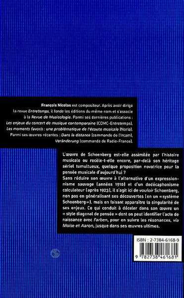 LA SINGULARITE SCHOENBERG (9782738461681-back-cover)