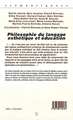 la philosophie de langage (9782738440181-back-cover)