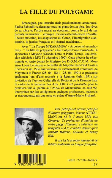 La fille du polygame, Théâtre mahorais (9782738416087-back-cover)