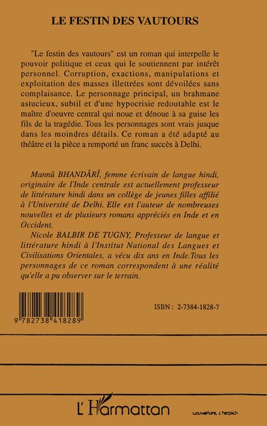 Le festin des vautours (9782738418289-back-cover)