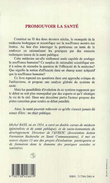 Promouvoir la santé (9782738426819-back-cover)