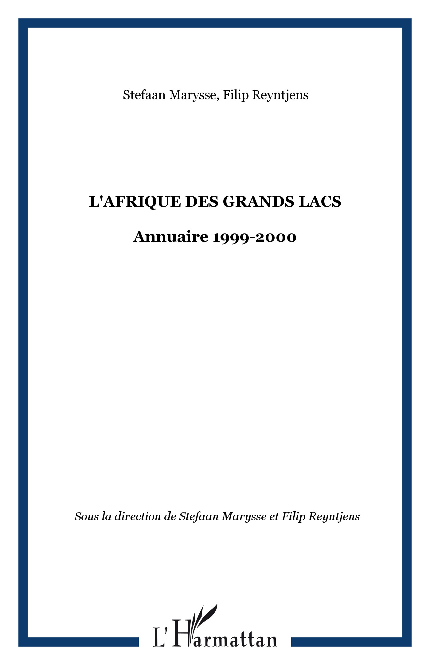 L'afrique des Grands Lacs, Annuaire 1999-2000 (9782738486929-front-cover)