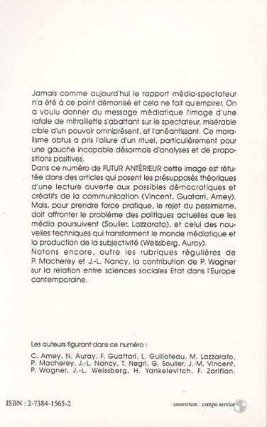 Futur Antérieur, Futur Antérieur 11 (9782738415653-back-cover)