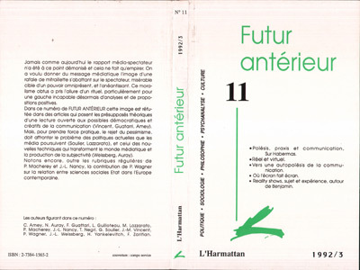 Futur Antérieur, Futur Antérieur 11 (9782738415653-front-cover)